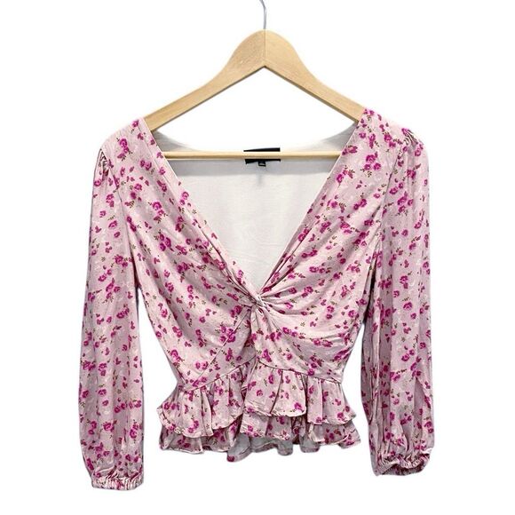Revolve Majorelle Chrissa Top in Mauve Ditsy XXS Pink Feminine Flirty Floral - Picture 3 of 12